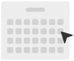 Un calendario simple con un cursor.