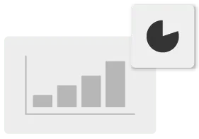 Un conjunto simple de gráficos, un gráfico de barras y un gráfico circular.