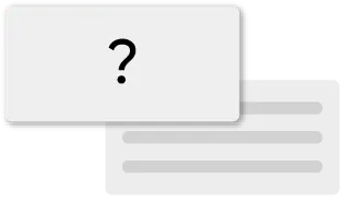 Un conjunto simplificado de cuadros de mensajes, uno haciendo una pregunta y el otro proporcionando una respuesta.