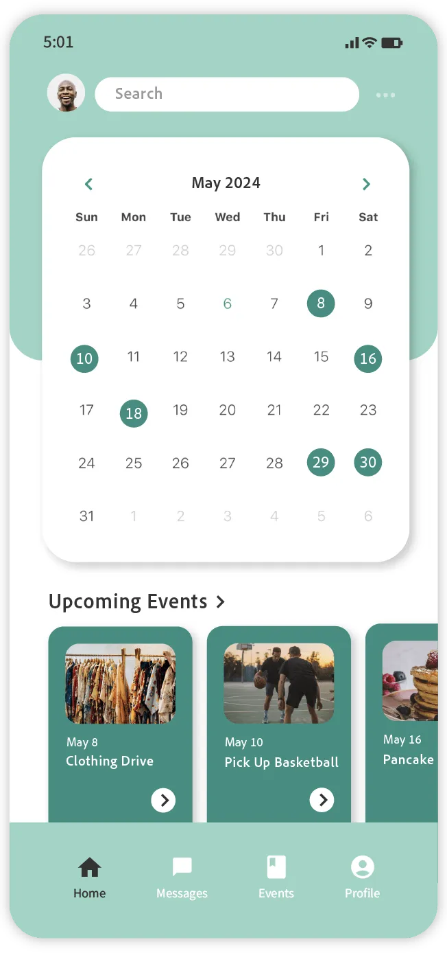 Community mobile app built with Adalo