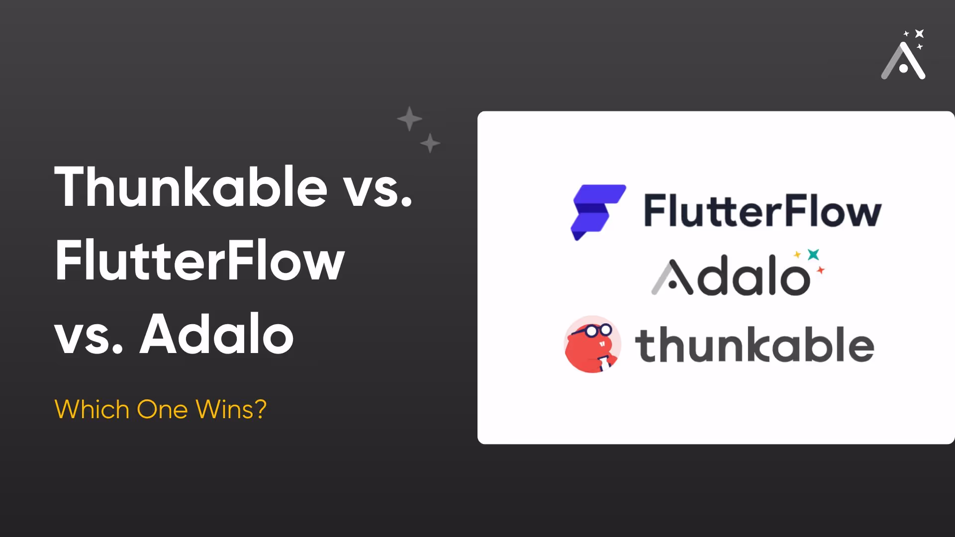 Thunkable vs. FlutterFlow vs. Adalo: Lequel remporte la victoire?