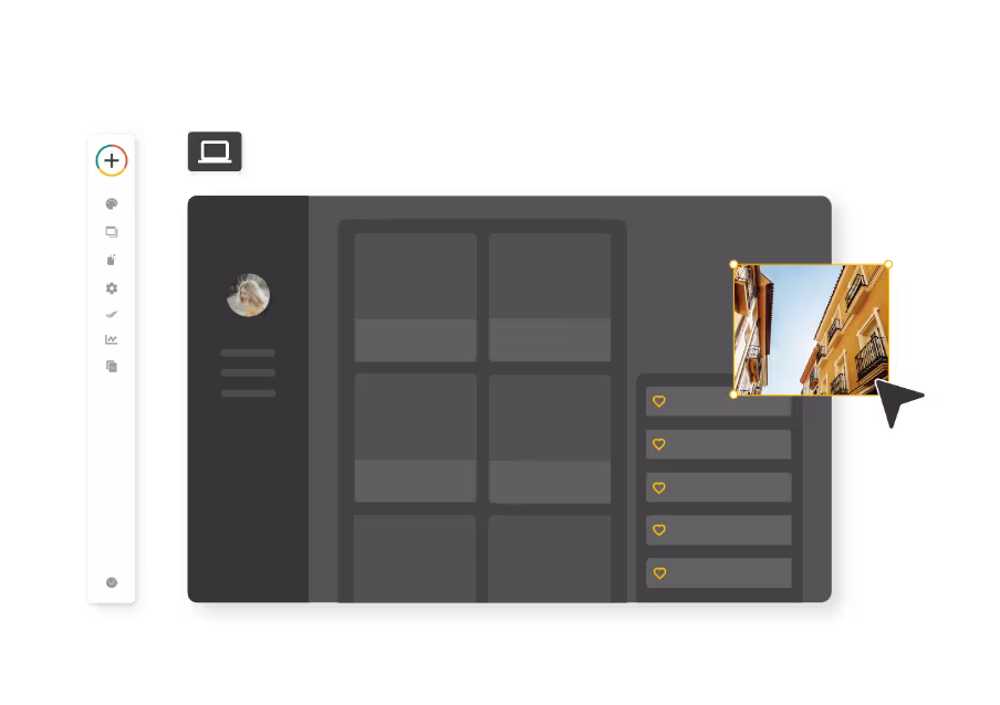 Drag-and-drop freeform design canvas in Adalo