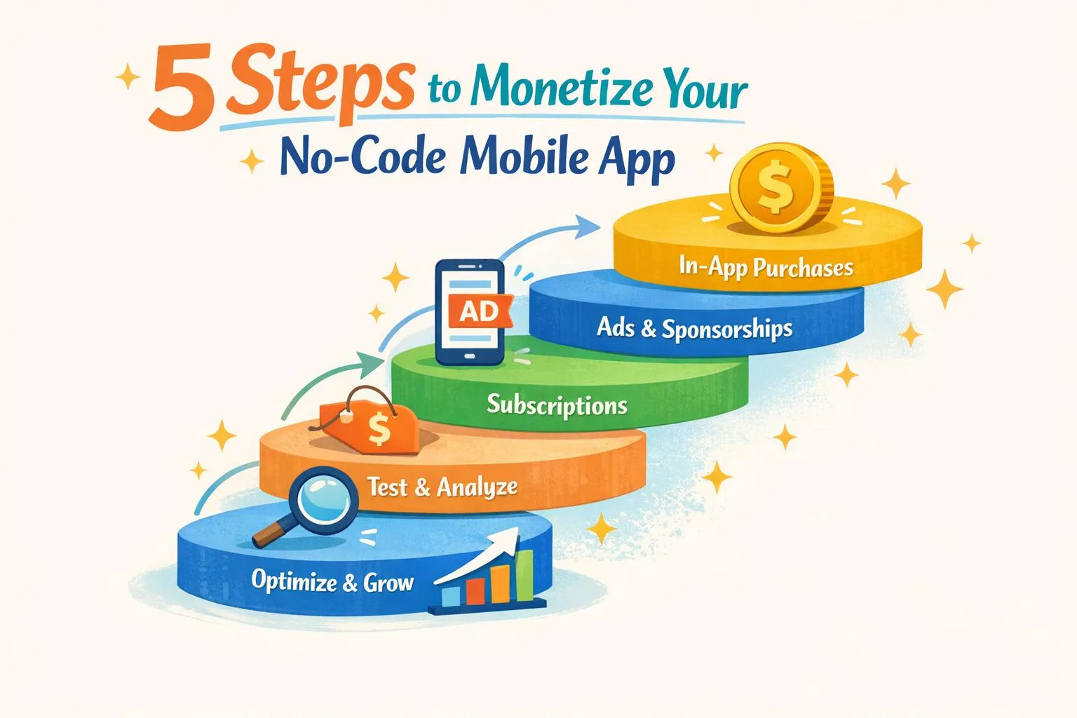 5 pasos para monetizar tu aplicación móvil sin código