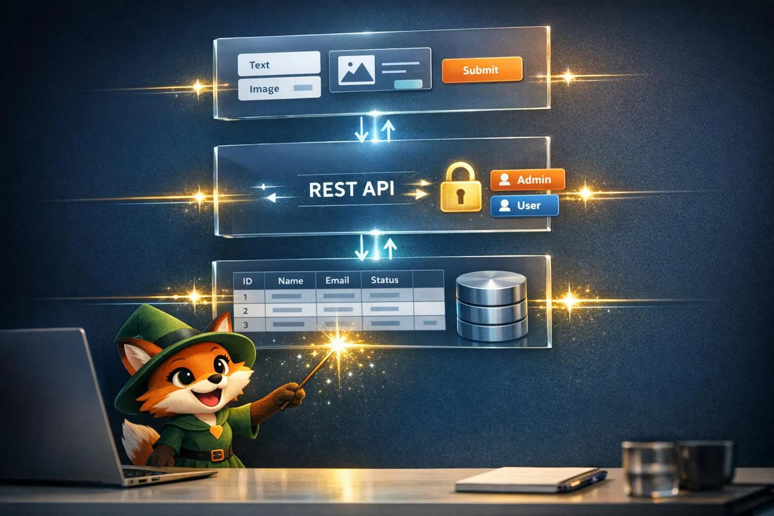 Intégration de bases de données SQL avec des outils sans code