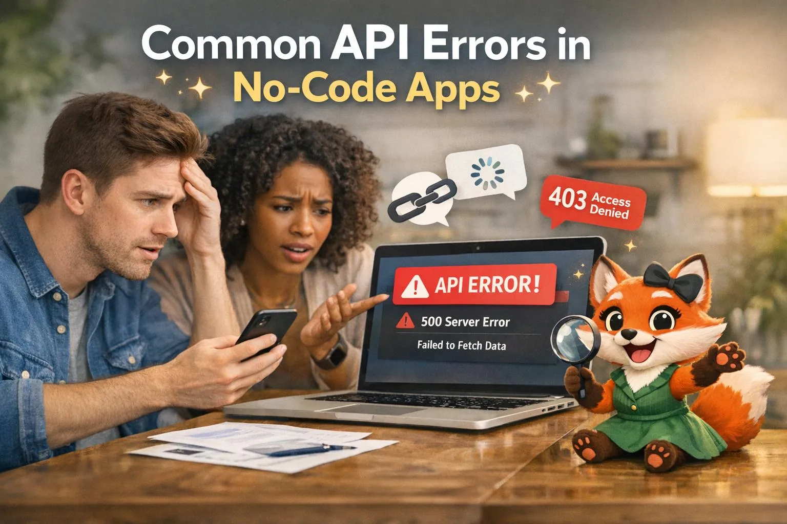 Errores comunes de API en aplicaciones sin código