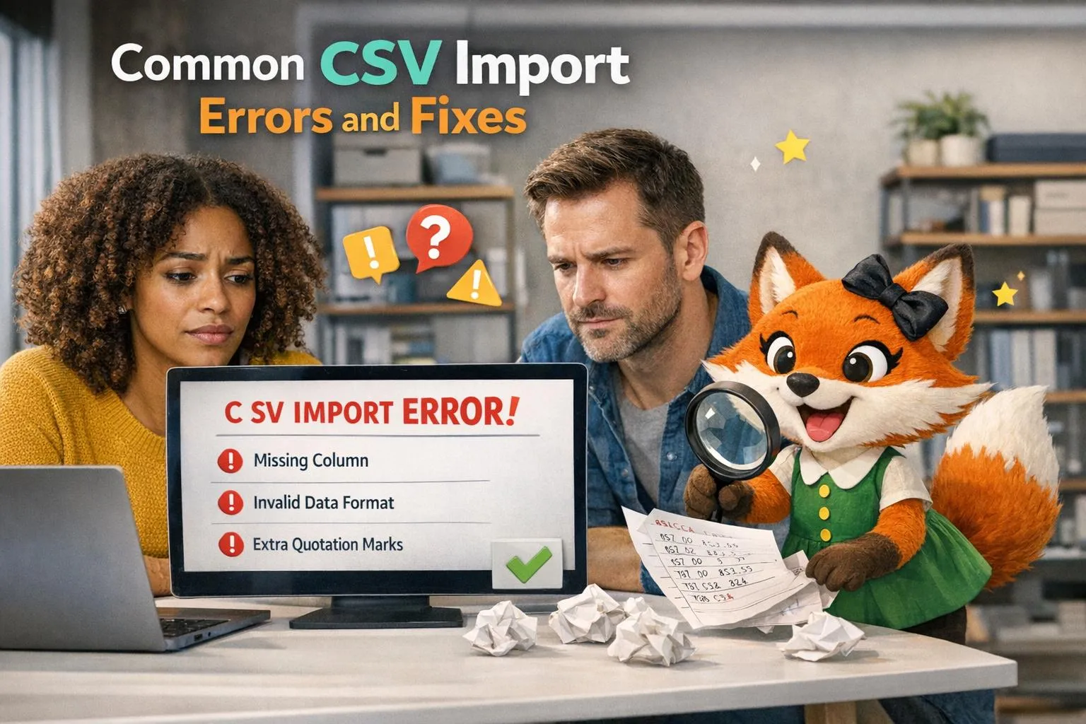 Erreurs courantes lors de l'importation de CSV et comment les corriger