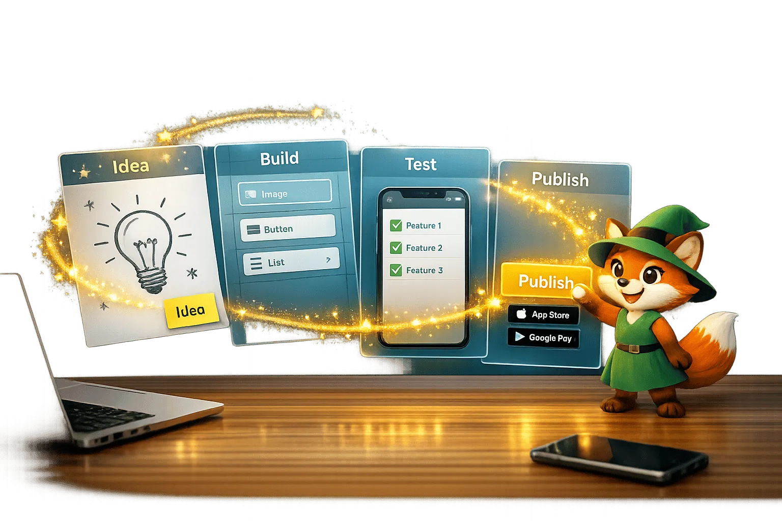 De la idea a la App Store: cómo los emprendedores independientes lanzan con Adalo