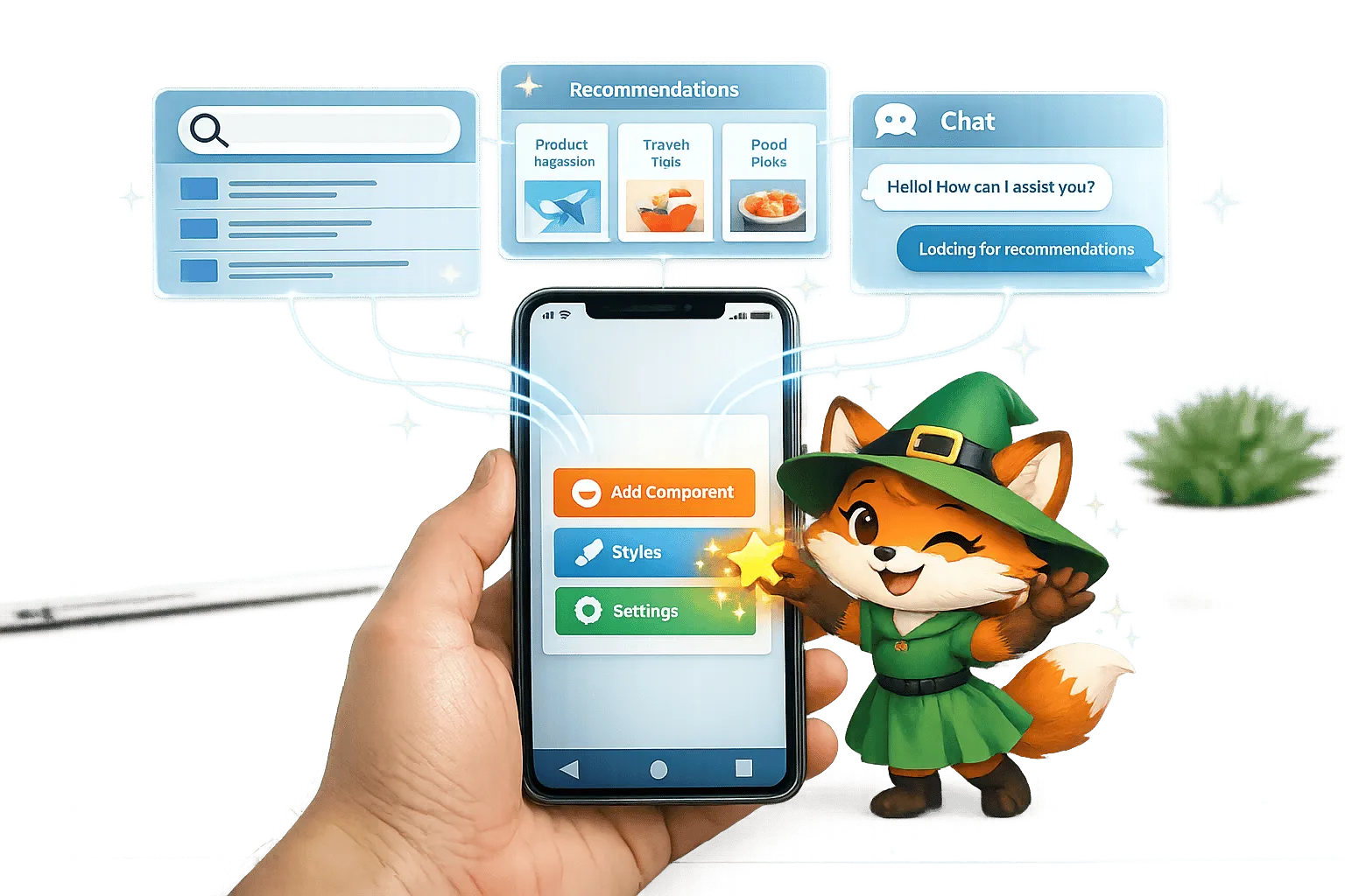 Integración de características de IA en tu aplicación móvil sin código