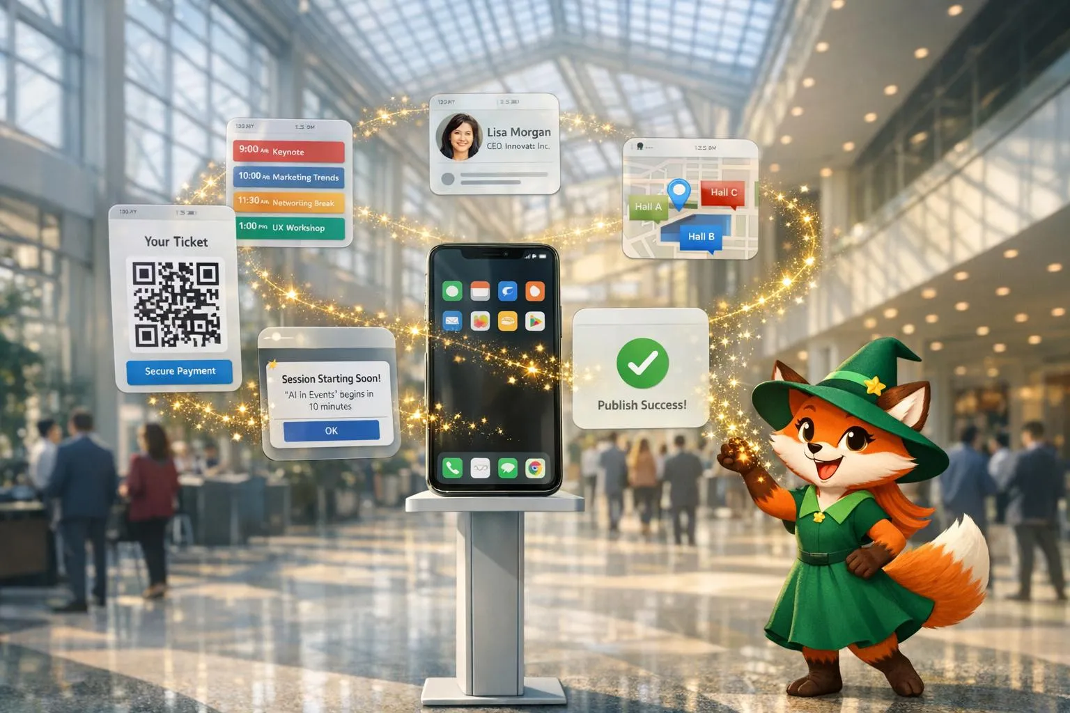 Adalo para aplicaciones móviles de eventos y plataformas de conferencias